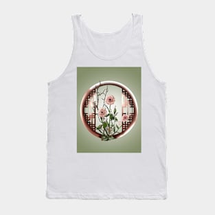 Pretty peach ikebana watercolor chrysanthemums Tank Top